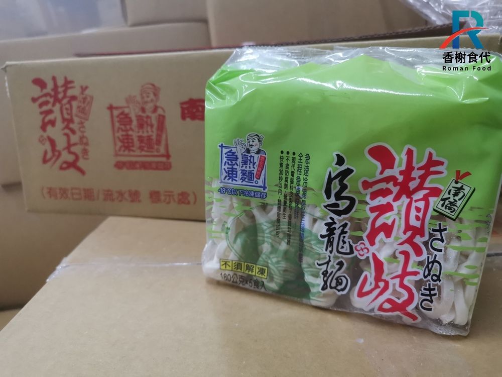 南僑讚岐烏龍麵 180公克裝 急凍熟麵 包裝